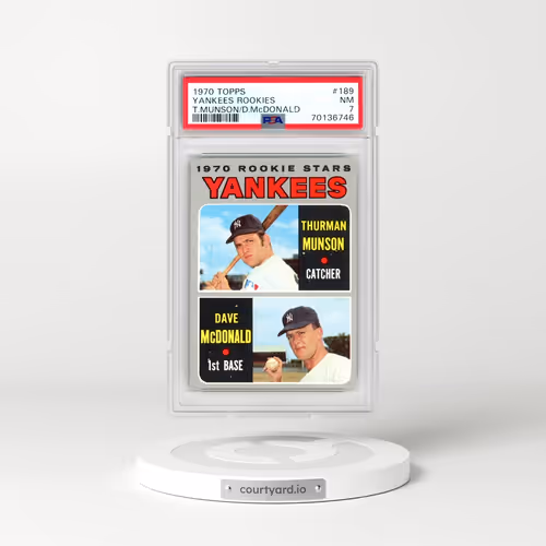 1970 Topps #189 Yankees Rookies - T.Munson/D.McDonald (PSA 7 NM)