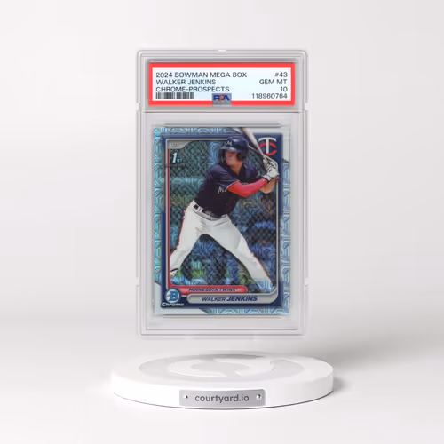 2024 Bowman Mega Box Chrome Prospects #43 Walker Jenkins (PSA 10 GEM MINT)