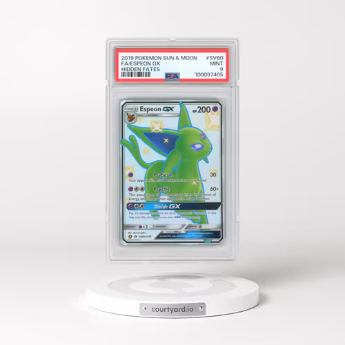 2019 Pokémon Sun & Moon Hidden Fates #SV60 Espeon GX - Holo Full Art (PSA 9 MINT)