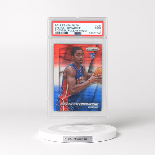 2014 Panini Prizm #281 Spencer Dinwiddie - Red/White/Blue Pulsar Prizm (PSA 9 MINT)