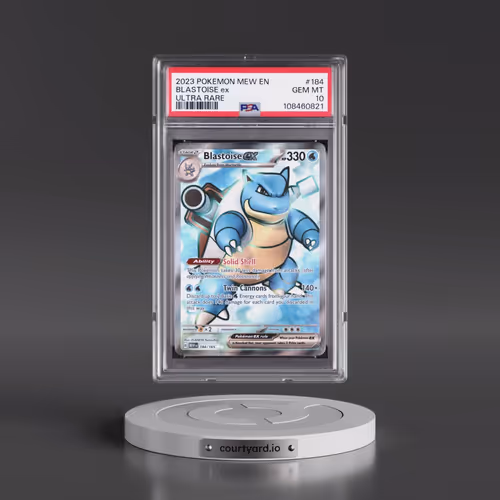2023 Pokémon Mew EN-151 #184 Blastoise EX - Holo Ultra Rare (PSA 10 GEM MINT)