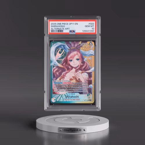 2025 One Piece OP11-A Fist of Divine Speed #022 Shirahoshi - Alternate Art (PSA 10 GEM MINT)