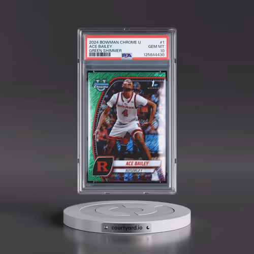 2024 Bowman Chrome University #1 Ace Bailey - Green Shimmer (PSA 10 GEM MINT)