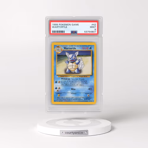 1999 Pokémon Game #42 Wartortle (PSA 9 MINT)