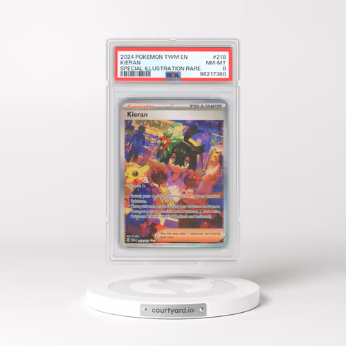 2024 Pokémon Twm EN-Twilight Masquerade #218 Kieran - Special Illustration Rare (PSA 8 NM-MT)