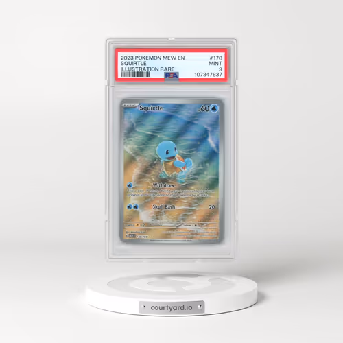 2023 Pokémon Mew EN-151 #170 Squirtle - Illustration Rare (PSA 9 MINT)