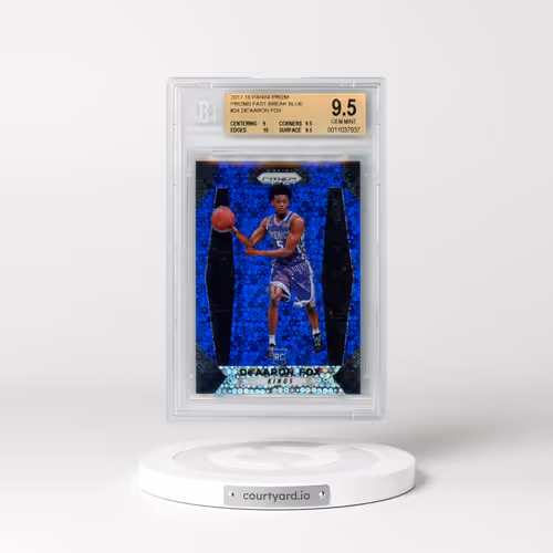2017 Panini Prizm #24 DE'Aaron Fox - Fast Break Prizm-Blue (BGS 9.5 GEM MINT)