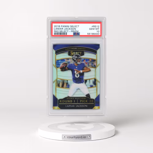 2018 Panini Select Rookie Selections #RS12 Lamar Jackson - Prizm (PSA 10 GEM MINT)