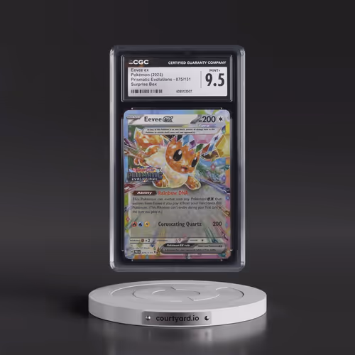 2025 Pokémon Pre EN-Prismatic Evolutions #075 Eevee EX - Holo Surprise Box Exclusive (CGC 9.5 MINT+)