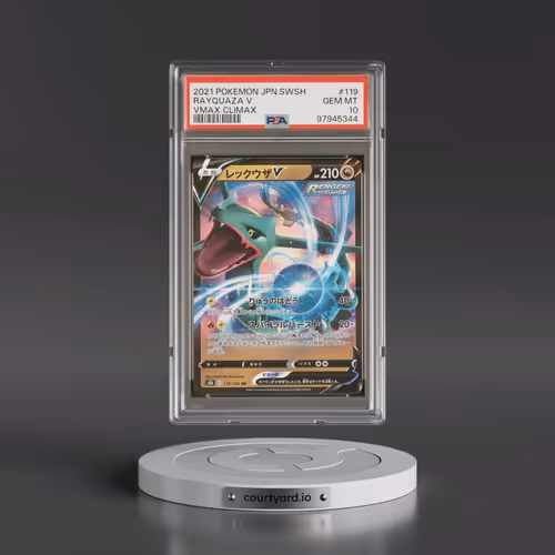 2021 Pokémon Sword & Shield Vmax Climax #119 Rayquaza V - Holo (PSA 10 GEM MINT)