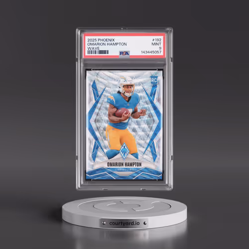 2025 Panini Phoenix #192 Omarion Hampton - Wave (PSA 9 MINT)