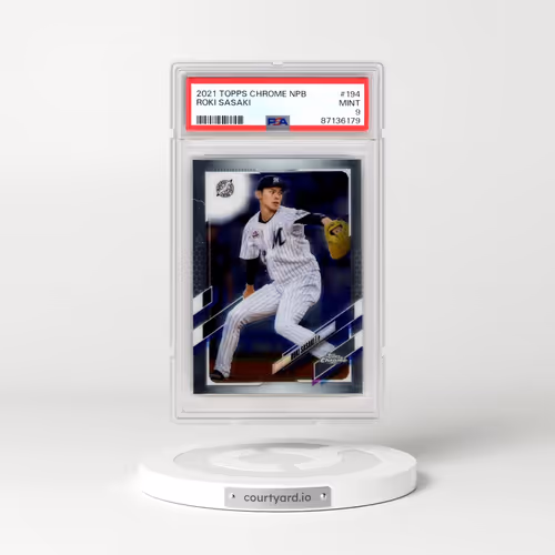 2021 Topps Chrome Nippon Professional Baseball #194 Roki Sasaki (PSA 9 MINT)