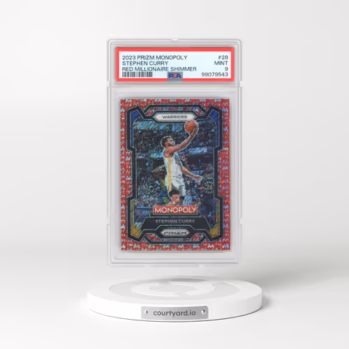 2023 Panini Prizm Monopoly #28 Stephen Curry - Red Millionaire Shimmer (PSA 9 MINT)
