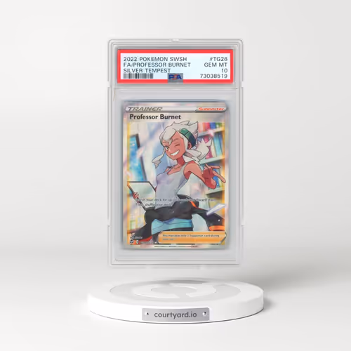 2022 Pokémon Sword & Shield Silver Tempest #TG26 Professor Burnet - Full Art (PSA 10 GEM MINT)