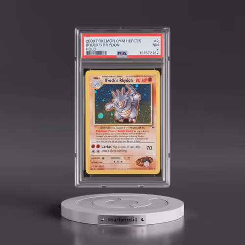 2000 Pokémon Gym Heroes #2 Brock's Rhydon - Holo (PSA 7 NM)