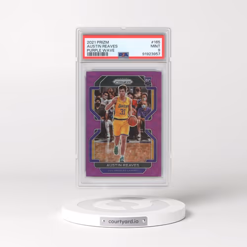 2021 Panini Prizm #165 Austin Reaves - Purple Wave (PSA 9 MINT)