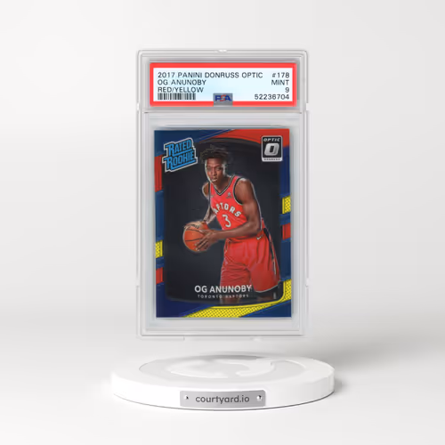 2017 Panini Donruss Optic #178 OG Anunoby - Red/Yellow (PSA 9 MINT)