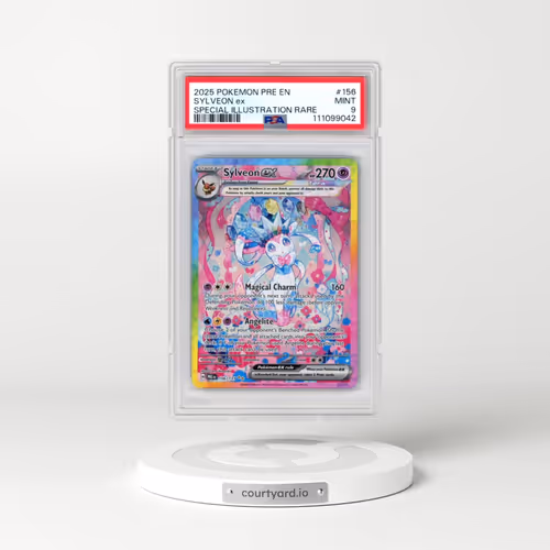 2025 Pokémon Pre EN-Prismatic Evolutions #156 Sylveon EX - Holo Special Illustration Rare (PSA 9 MINT)