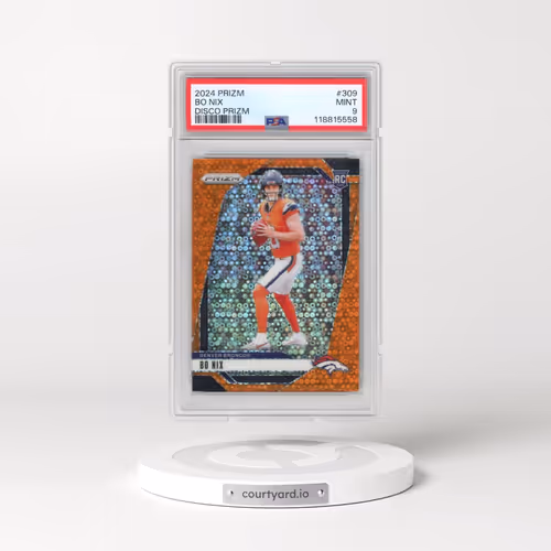 2024 Panini Prizm #309 Bo Nix - Disco Prizm (PSA 9 MINT)