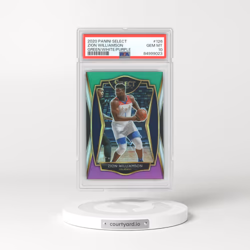 2020 Panini Select #126 Zion Williamson - Green/White/Purple (PSA 10 GEM MINT)