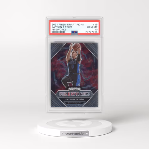 2021 Panini Prizm Draft Picks Fireworks #19 Jayson Tatum (PSA 10 GEM MINT)