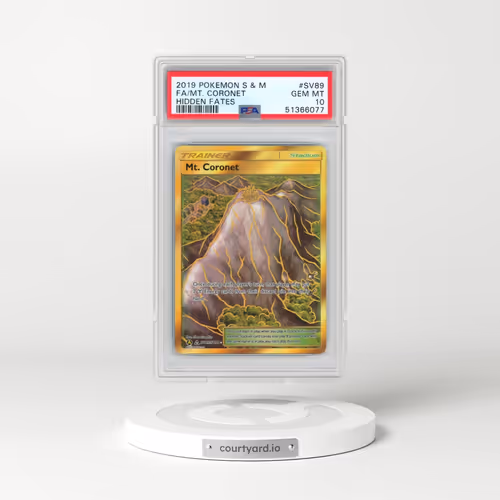 2019 Pokémon Sun & Moon Hidden Fates #SV89 MT. Coronet - Full Art (PSA 10 GEM MINT)