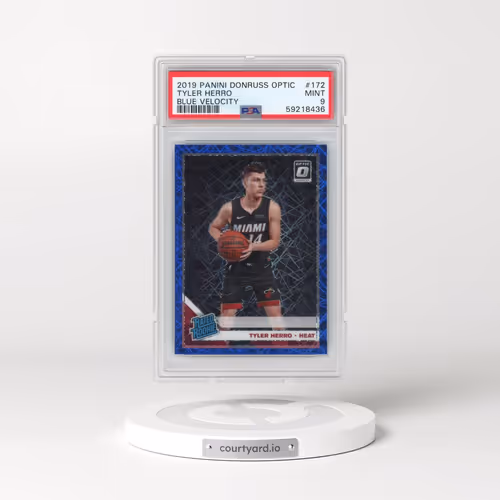 2019 Panini Donruss Optic #172 Tyler Herro - Blue Velocity (PSA 9 MINT)
