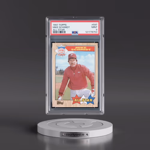 1987 Topps #597 Mike Schmidt - All-Star (PSA 9 MINT)