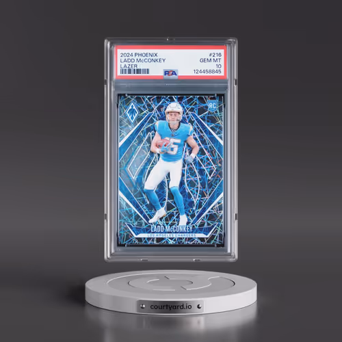2024 Panini Phoenix #216 Ladd McConkey - Lazer (PSA 10 GEM MINT)