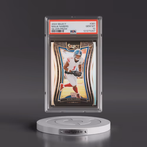 2024 Panini Select #381 Malik Nabers - Silver Prizm (PSA 10 GEM MINT)