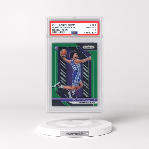 2018 Panini Prizm #181 Marvin Bagley III - Green Prizm (PSA 10 GEM MINT)
