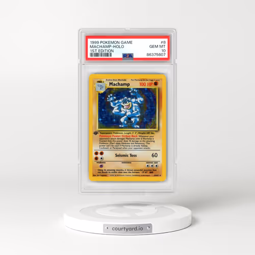 1999 Pokémon Game #8 Machamp - 1st Edition Holo (PSA 10 GEM MINT)