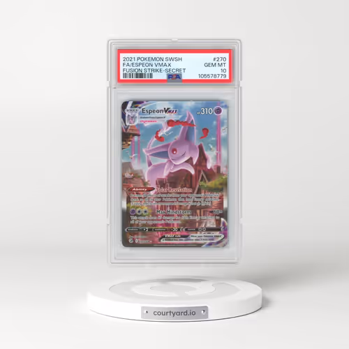 2021 Pokémon Sword & Shield Fusion Strike #270 Espeon Vmax - Full Art Secret (PSA 10 GEM MINT)