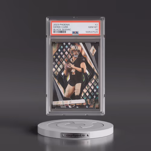 2023 Panini Phoenix #2 Derek Carr - Black Seismic (PSA 10 GEM MINT)