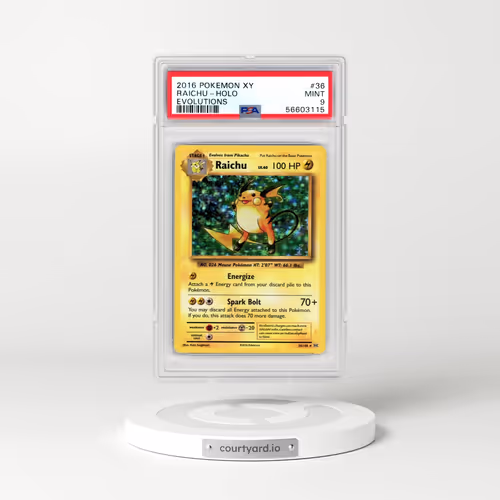 2016 Pokémon XY Evolutions #36 Raichu - Holo (PSA 9 MINT)