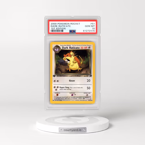 2000 Team Rocket #51 Dark Raticate - 1st Edition 1st Edition (PSA 10 GEM MINT)