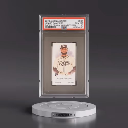 2024 Topps Allen & Ginter Rookie Design Variations Mini #RD5 Junior Caminero (PSA 10 GEM MINT)