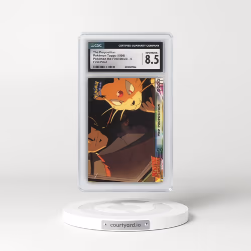 1999 Pokémon the First Movie #5 The Proposition - First Print (Blue Topps Logo) (CGC 8.5 NM-MT+)
