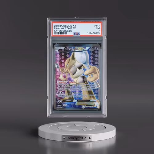 2016 Pokémon XY Fates Collide #117 Alakazam EX - Holo Full Art (PSA 7 NM)