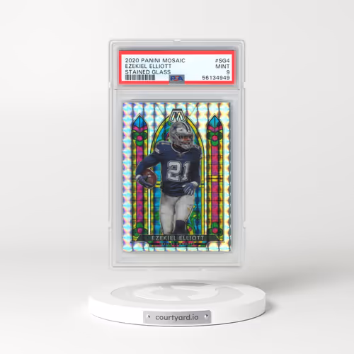 2020 Panini Mosaic Stained Glass #SG4 Ezekiel Elliott (PSA 9 MINT)