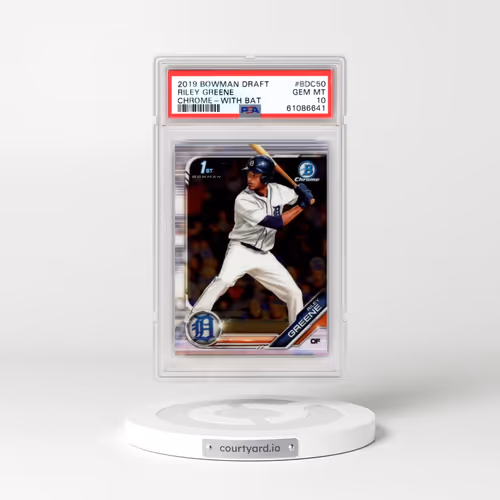 2019 Bowman Draft #BDC50 Riley Greene - Chrome-With Bat (PSA 10 GEM MINT)