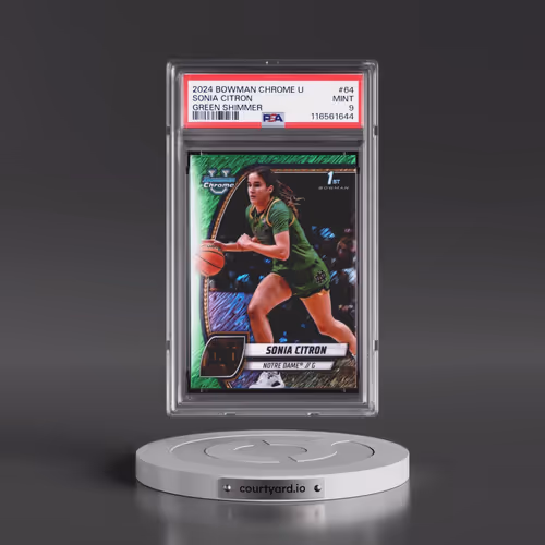 2024 Bowman Chrome University #64 Sonia Citron - Green Shimmer (PSA 9 MINT)