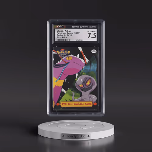 1999 Series 1 (Oval Nintendo Seal) #TV12 Ekans / Arbok - First Print (Blue Topps Logo) (CGC 7.5 NM+)