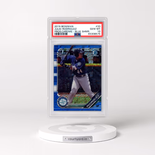 2019 Bowman Prospects Chrome #33 Julio Rodriguez - Blue Shimmer (PSA 10 GEM MINT)