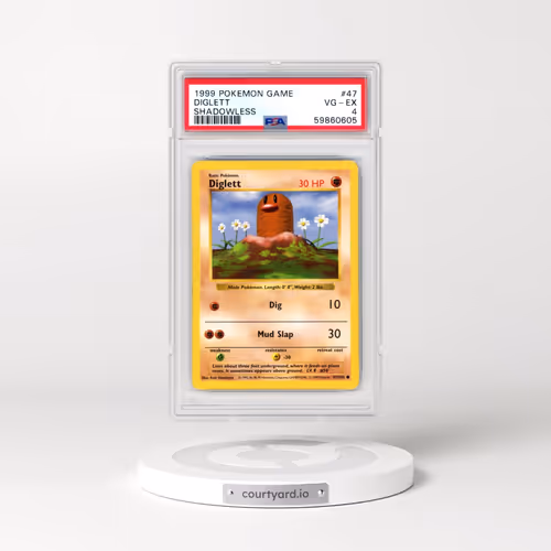 1999 Pokémon Game #47 Diglett - Shadowless (PSA 4 VG-EX)