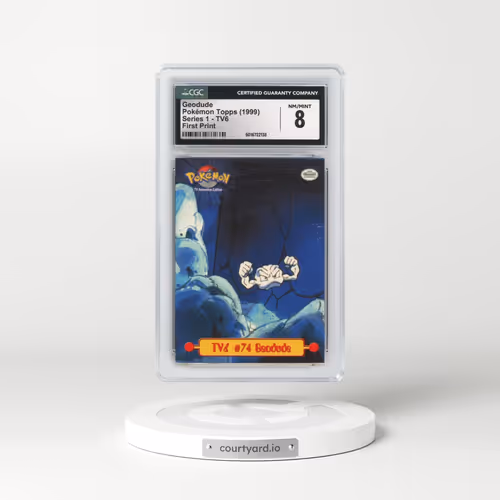 1999 Series 1 (Oval Nintendo Seal) #TV6 No.74 Geodude - First Print (Blue Topps Logo) (CGC 8 NM-MT)