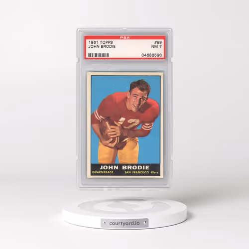 1961 Topps #59 John Brodie (PSA 7 NM)