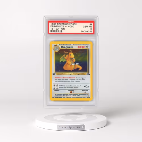 1999 Pokémon Fossil #4 Dragonite - 1st Edition Holo (PSA 10 GEM MINT)