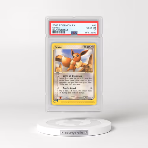 2003 Pokémon EX Sandstorm #63 Eevee (PSA 10 GEM MINT)
