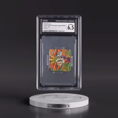 2002 Pokémon STAKS Johto League (Panini 2002) - English #E Team Rocket - Series 1 (CGC 6.5 EX-NM+)